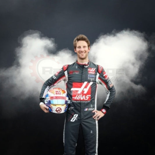 Costume Formual 1 Racing Romain Grosjean Haas 2016