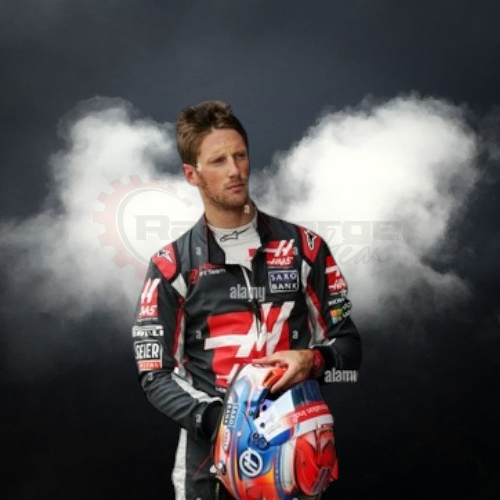 Costume Formual 1 Racing Romain Grosjean Haas 2016