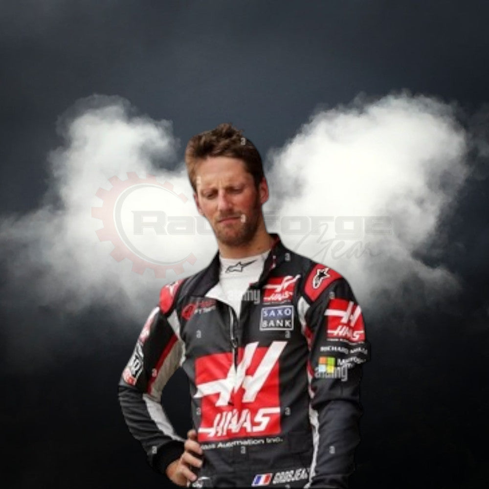 Costume Formual 1 Racing Romain Grosjean Haas 2016
